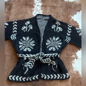 Margaret O’Leary Flower Tie Cardigan